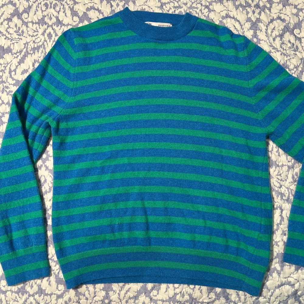 Green and blue Zara sweater